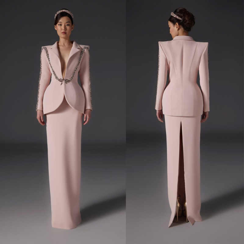 Women Formal Wear With Tie - Conjuntos de Vestido Blazer para Formatura