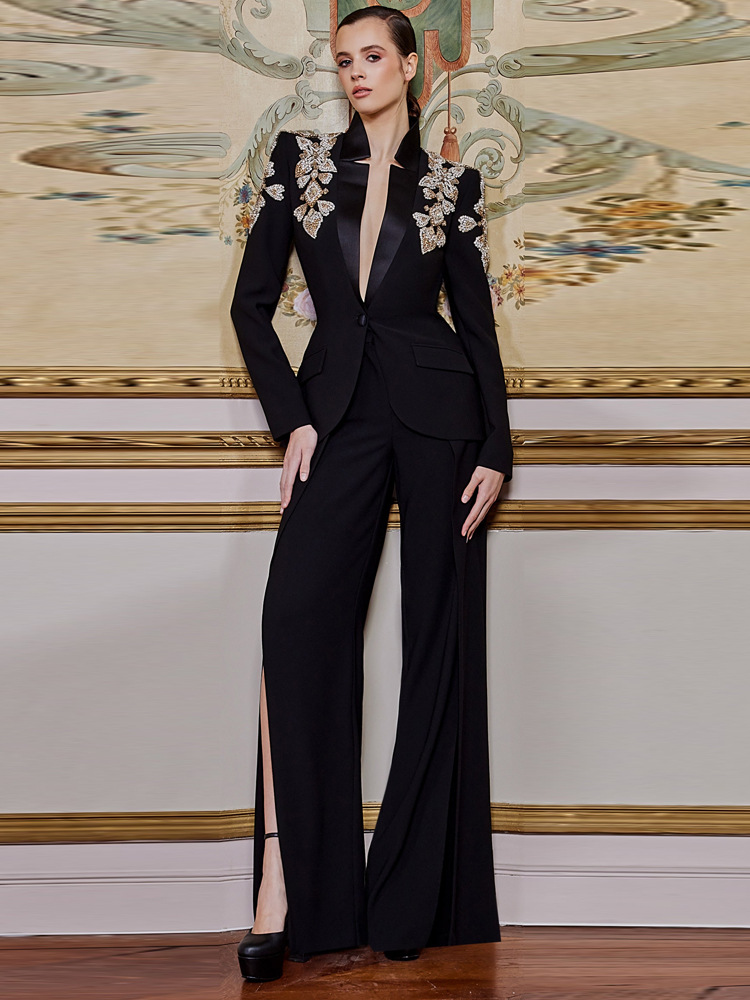 Women'S Formal Wear Suits - Conjunto de Blazer e Calças de
