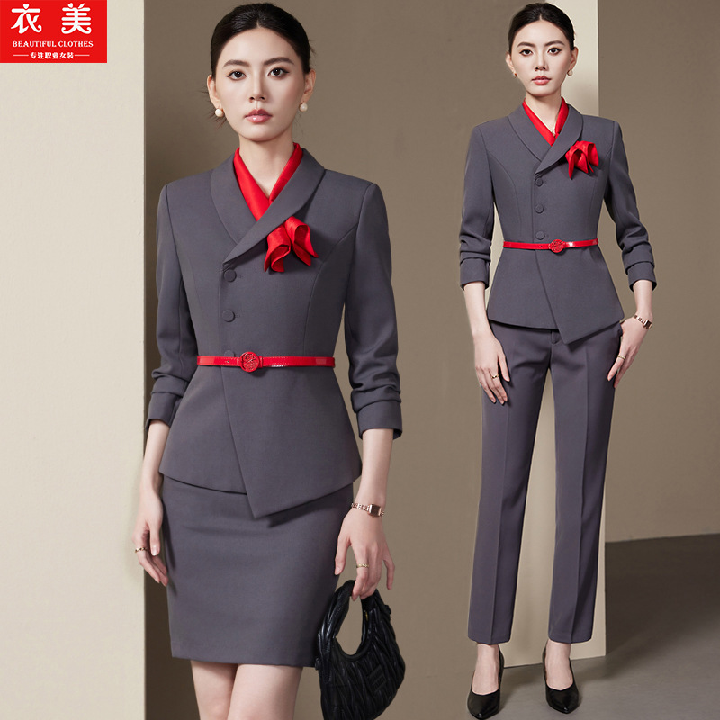 Women'S Formal Wear Stores - Conjunto de terno feminino cinza2025nova moda