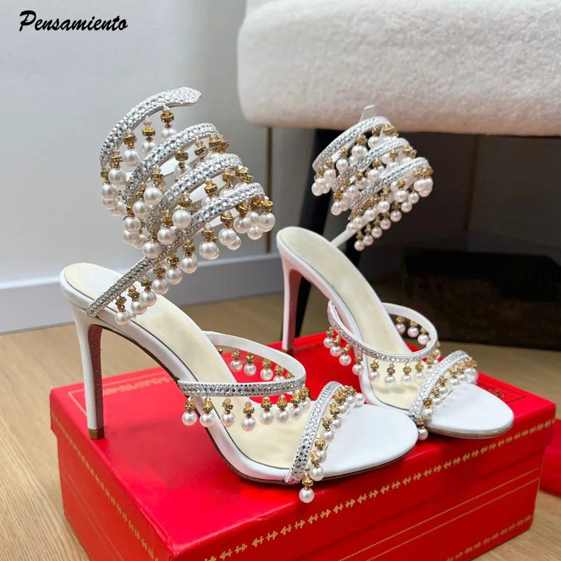 Women'S Formal Wear For Wedding - Sandálias Gladiadoras Femininas de Luxo com
