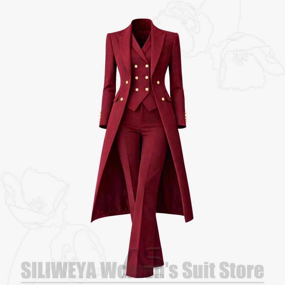 Women'S Formal Wear Pants Suit - Conjunto Feminino de 3 Peças: Casaco