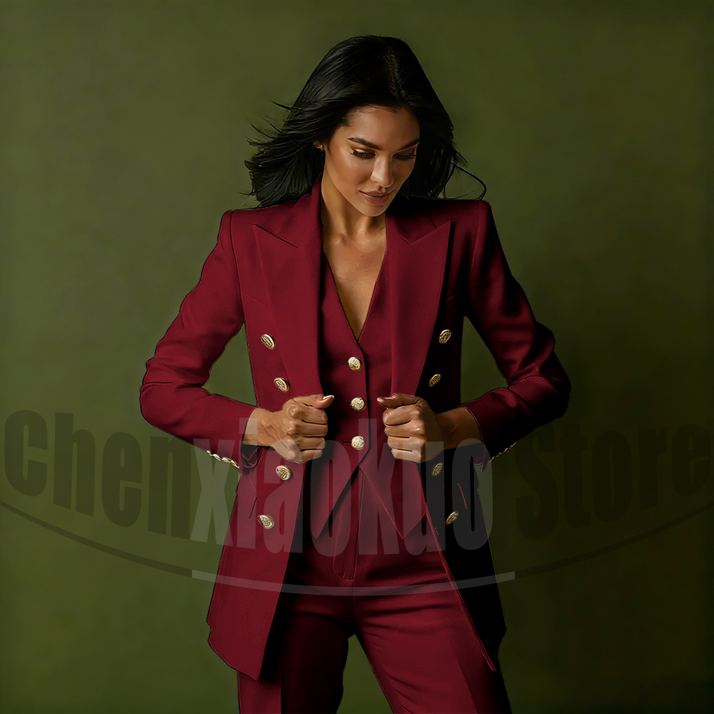 Conjunto de terno de três peça - Women'S Formal Wear Pants Suit avaliação e preço