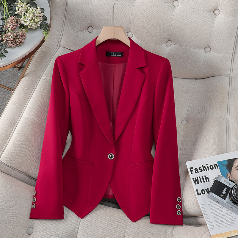 Novo Blazer Feminino Formal da - Women'S Red Formal Wear avaliação e preço