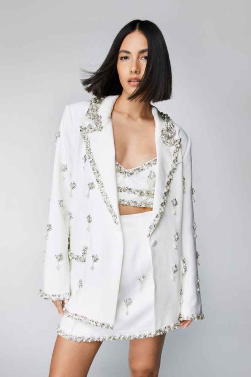 3 peças conjuntos de blazer fe - Women Formal Wear With Tie avaliação e preço