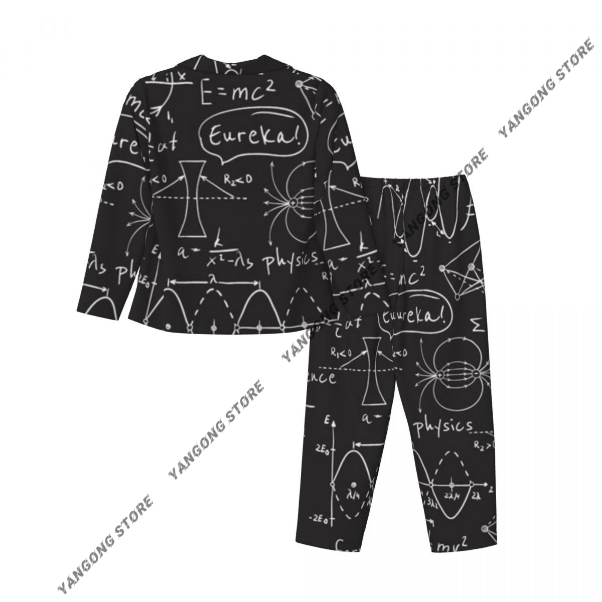 Pijamas femininos ciência cien - Monochrome Suit Set avaliação e preço