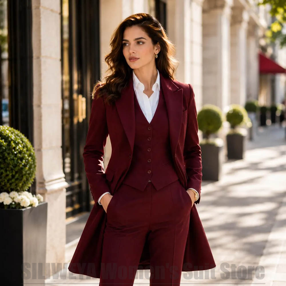 Conjunto Feminino de 3 Peças E - Women'S Formal Wear Pants Suit avaliação e preço