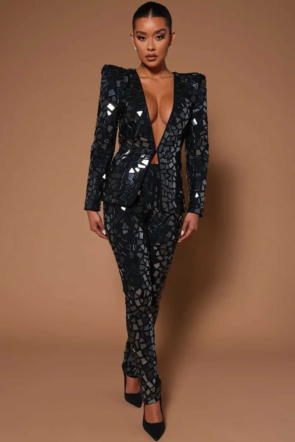 Designer grandes diamantes cal - Women Formal Wear With Tie avaliação e preço