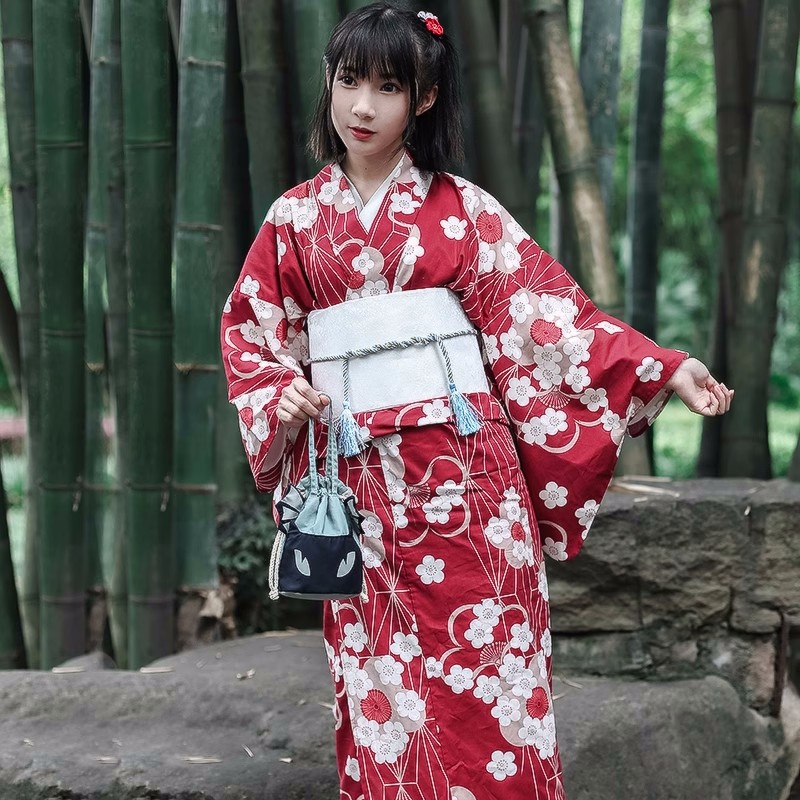 Quimono Yukata Japonês Vermelh - Women'S Red Formal Wear avaliação e preço