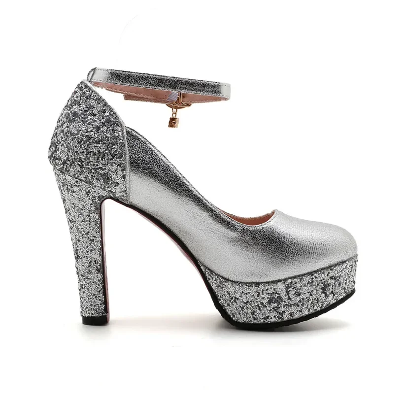 Prata ouro feminino plataforma - Women'S Formal Wear For Wedding avaliação e preço