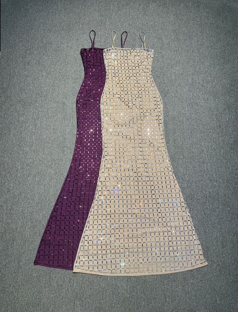Cristal roxo feminino vestido  - Women'S Red Formal Wear avaliação e preço