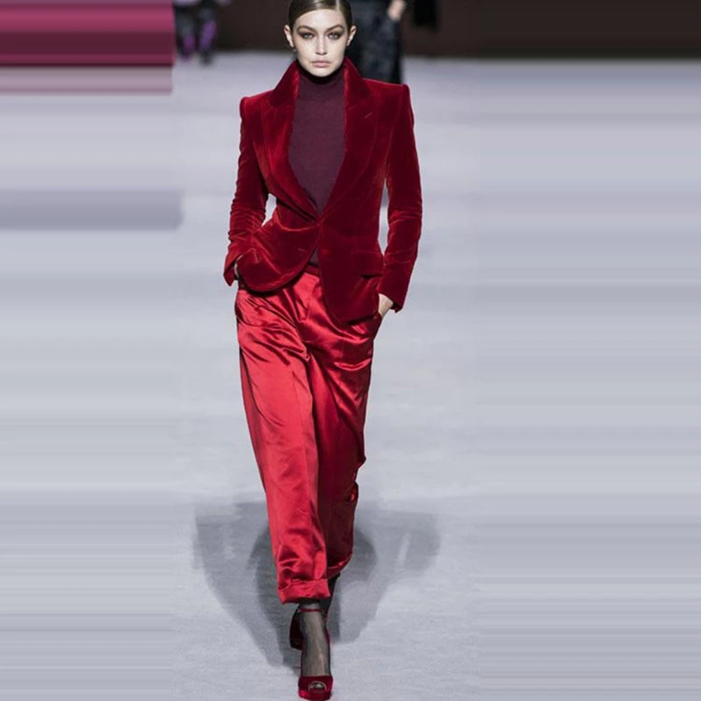 Mulheres calças ternos vinho v - Women'S Red Formal Wear avaliação e preço