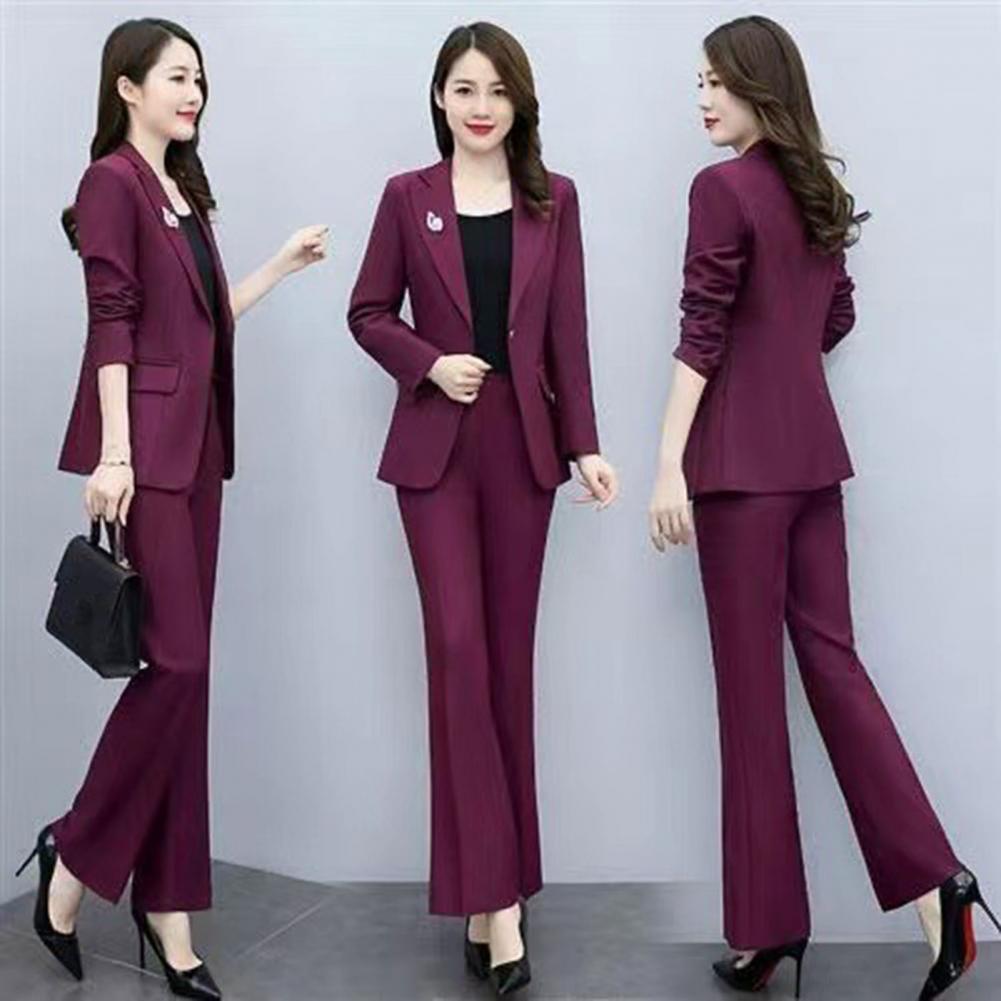 Conjunto de 2 Peças: Casaco Fo - Women'S Formal Wear Pants Suit avaliação e preço