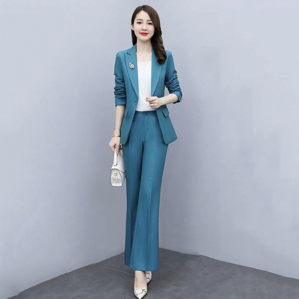 Conjunto de 2 Peças: Casaco Fo - Women'S Formal Wear Pants Suit avaliação e preço