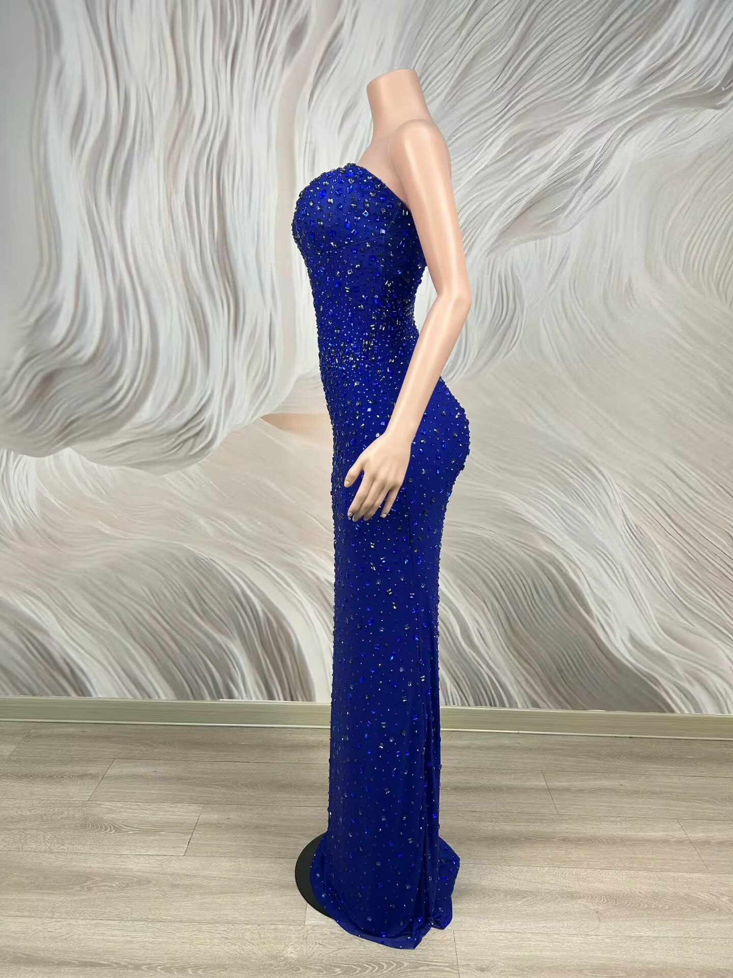 Vestido de Gala Azul Sem Alças - Women'S Red Formal Wear avaliação e preço