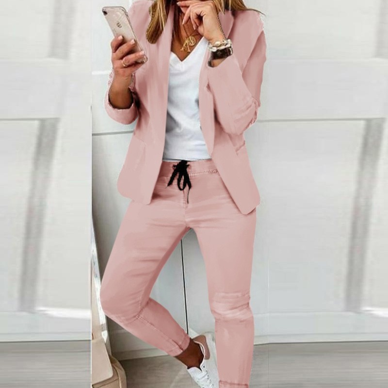 Feminino monocromático casual  - Monochrome Suit Set avaliação e preço